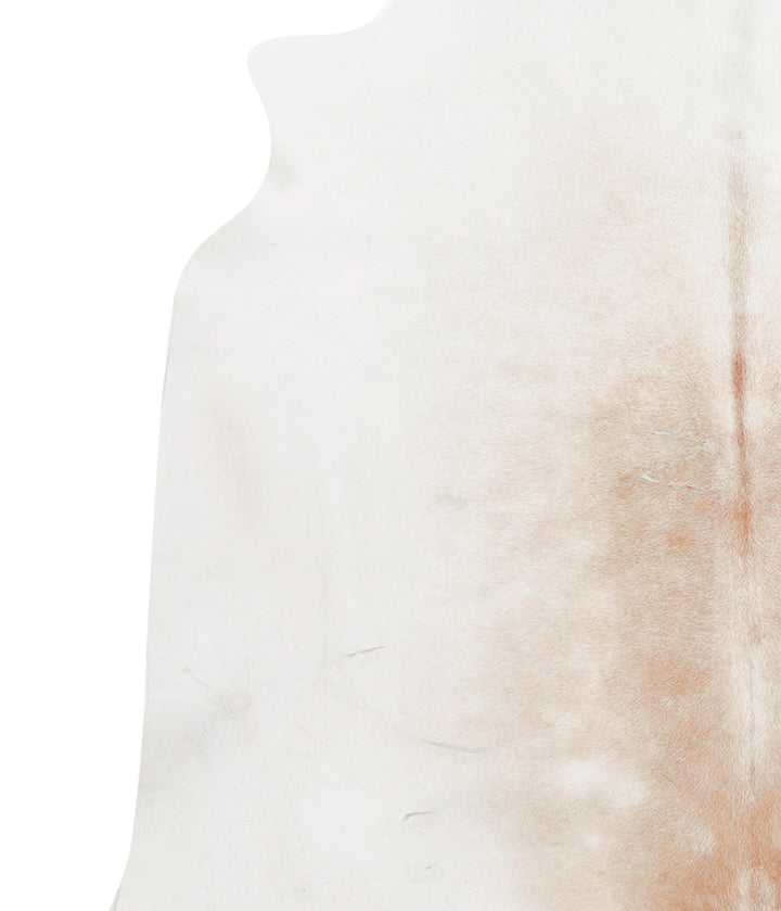 Ivory with Beige X-Large Brazilian Cowhide Rug 6'10"H x 7'2"W #88629 by Hudson Hides