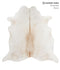 Ivory with Beige X-Large Brazilian Cowhide Rug 7'0