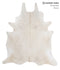 Ivory with Beige XX-Large Brazilian Cowhide Rug 7'11