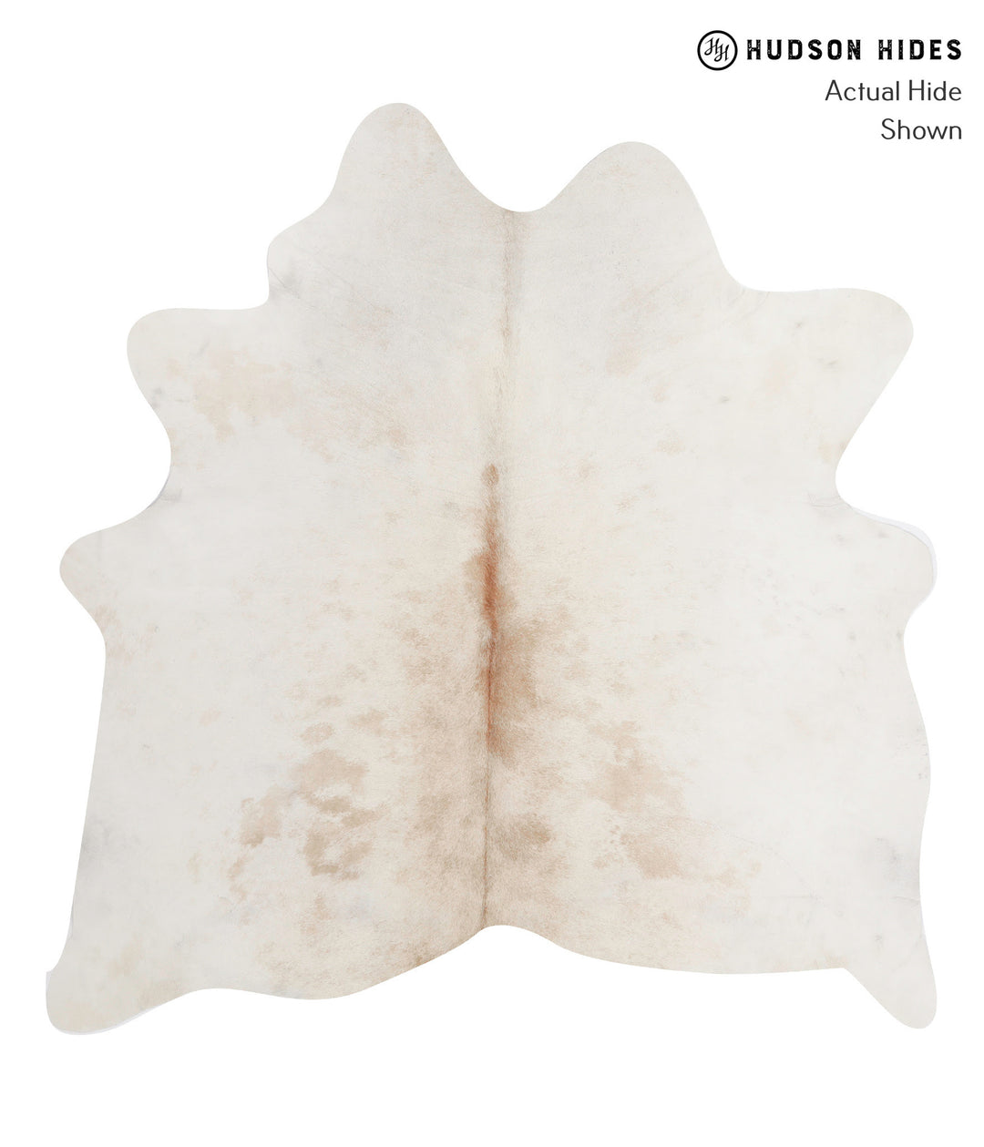 Ivory with Beige X-Large Brazilian Cowhide Rug 6'7"H x 6'3"W #89996 by