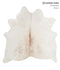 Ivory with Beige X-Large Brazilian Cowhide Rug 6'7