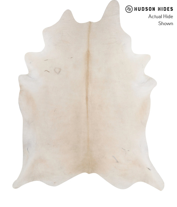 Ivory with Beige XX-Large Brazilian Cowhide Rug 8'4"H x 6'9"W #90163 by Hudson Hides