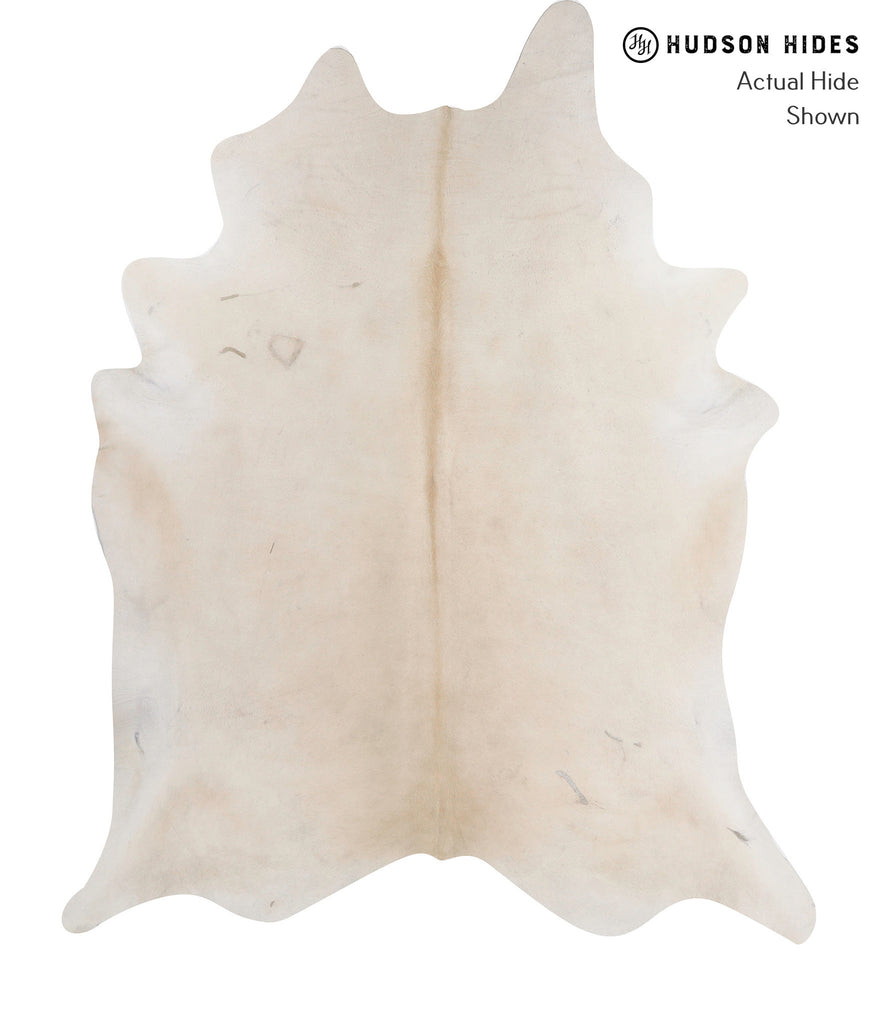Ivory with Beige XX-Large Brazilian Cowhide Rug 8'4"H x 6'9"W #90163 by Hudson Hides