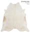 Ivory with Beige XX-Large Brazilian Cowhide Rug 7'8