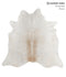 Light Grey X-Large Brazilian Cowhide Rug 6'3