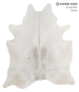 Medium Grey X-Large Brazilian Cowhide Rug 7'1"H x 6'1"W #90511 by Hudson Hides