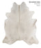 Light Grey X-Large Brazilian Cowhide Rug 7'1