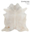Ivory with Beige X-Large Brazilian Cowhide Rug 6'10