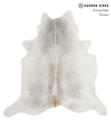 Medium Grey XX-Large Brazilian Cowhide Rug 7'2"H x 7'0"W #91054 by Hudson Hides