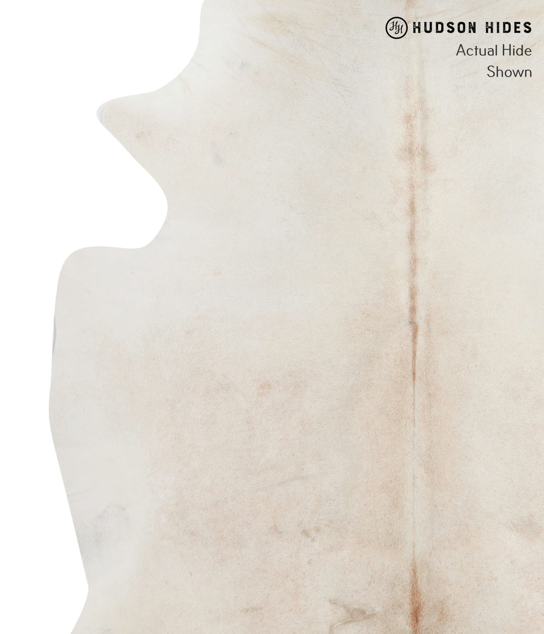 Ivory with Beige X-Large Brazilian Cowhide Rug 7'3"H x 6'9"W #91177 by