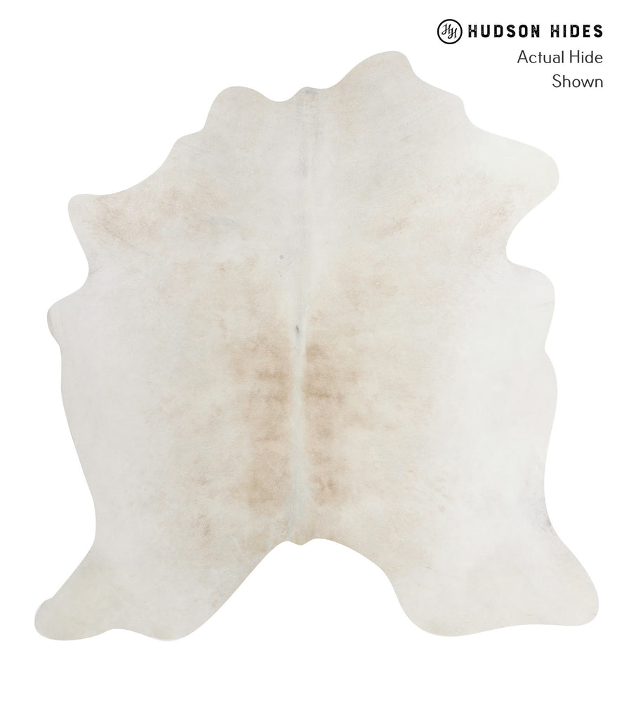 Ivory with Beige X-Large Brazilian Cowhide Rug 6'11"H x 6'6"W #91513 by Hudson Hides