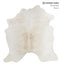 Ivory with Beige X-Large Brazilian Cowhide Rug 6'11