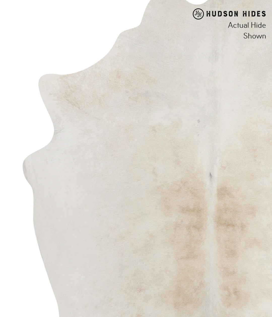 Ivory with Beige X-Large Brazilian Cowhide Rug 6'11"H x 6'6"W #91513 b