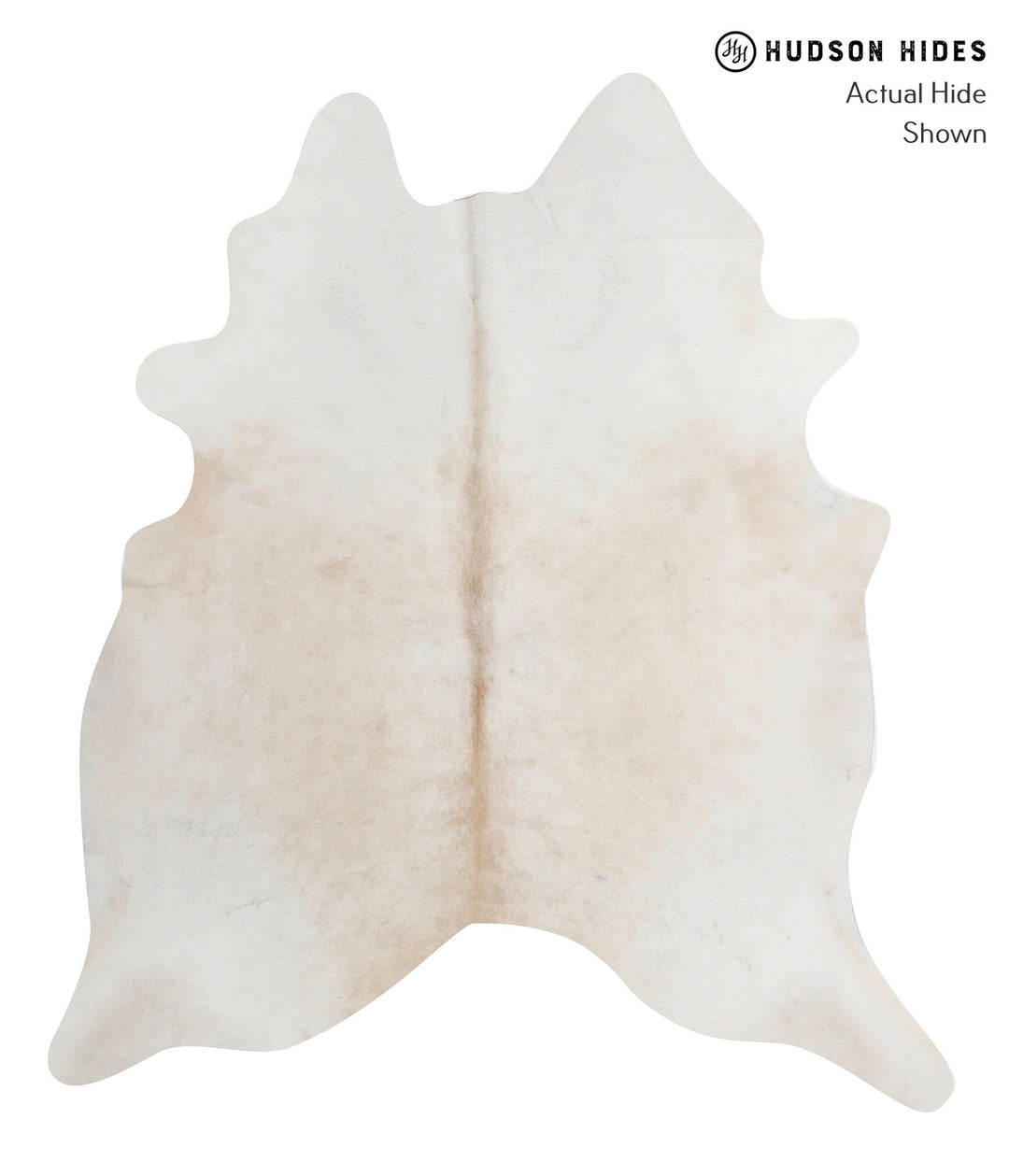 Ivory with Beige X-Large Brazilian Cowhide Rug 7'5"H x 6'6"W #91633 by