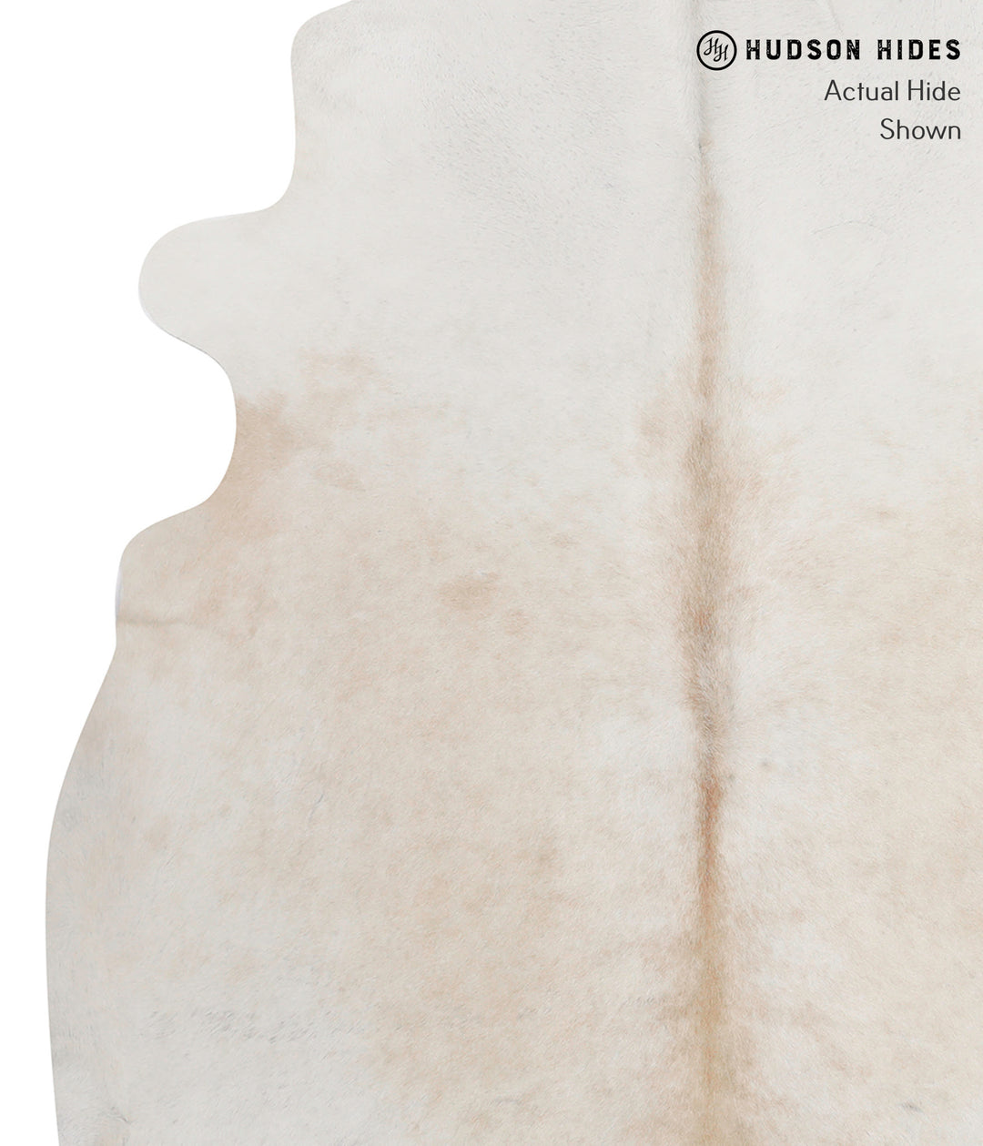 Ivory with Beige X-Large Brazilian Cowhide Rug 7'5"H x 6'6"W #91633 by