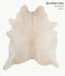 Ivory with Beige XX-Large Brazilian Cowhide Rug 7'8