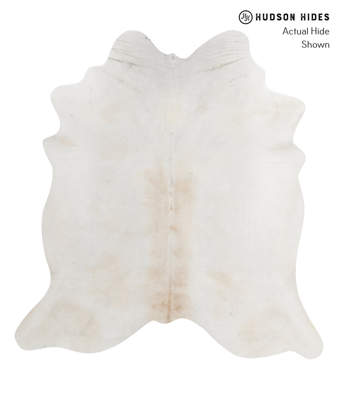 Ivory with Beige X-Large Brazilian Cowhide Rug 6'8"H x 6'3"W #91910 by