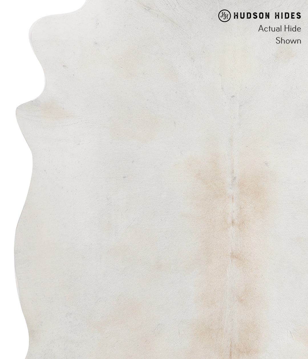 Ivory with Beige X-Large Brazilian Cowhide Rug 6'8"H x 6'3"W #91910 by