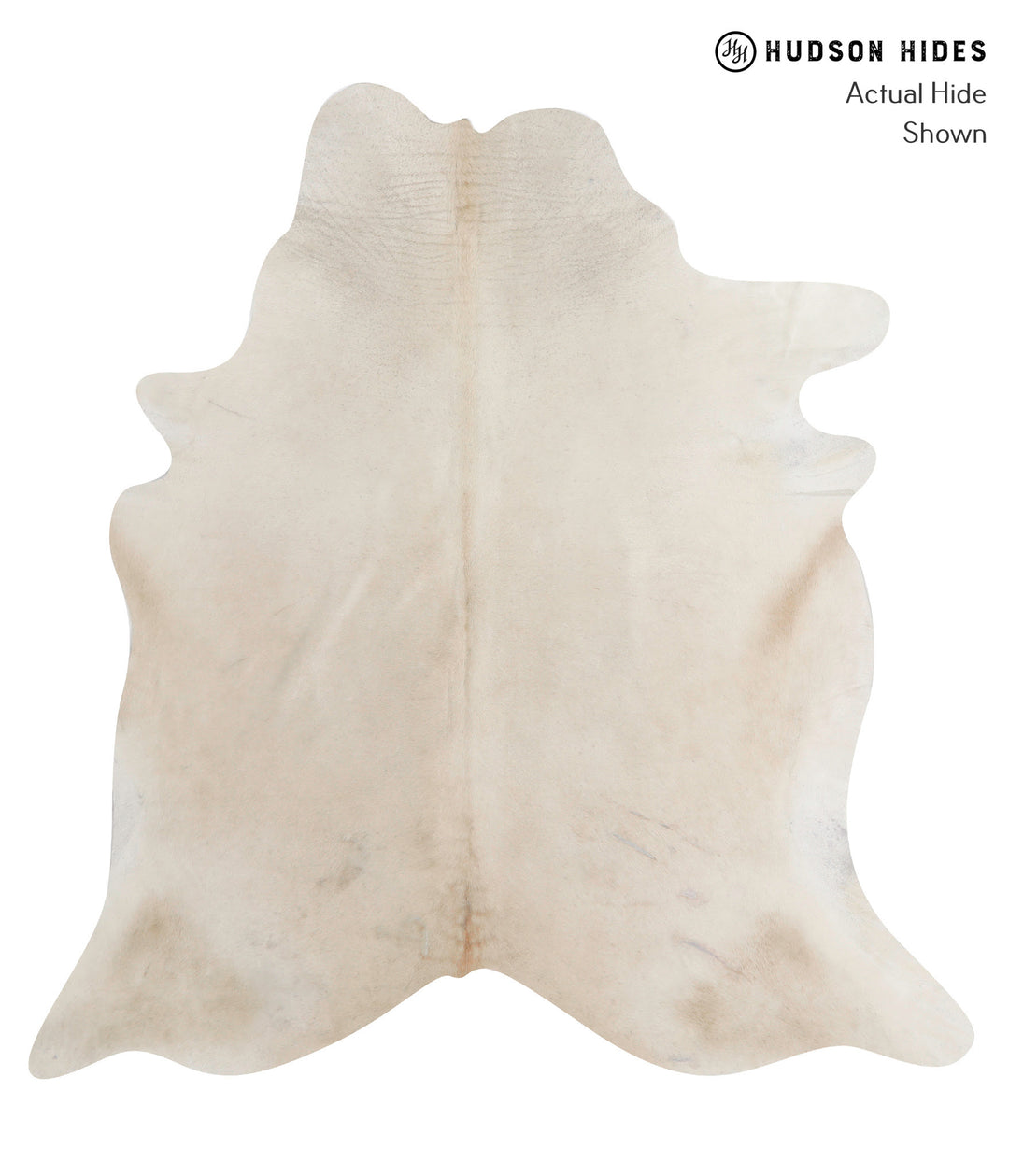Ivory with Beige X-Large Brazilian Cowhide Rug 6'6"H x 6'1"W #92452 by