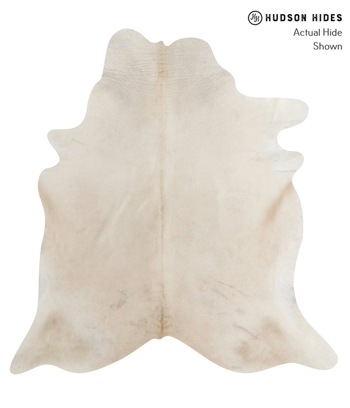 Ivory with Beige X-Large Brazilian Cowhide Rug 6'6"H x 6'1"W #92452 by Hudson Hides