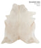 Ivory with Beige X-Large Brazilian Cowhide Rug 6'6