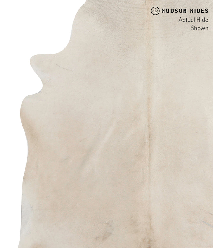 Ivory with Beige X-Large Brazilian Cowhide Rug 6'6"H x 6'1"W #92452 by Hudson Hides