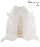 Grey with Beige XX-Large Brazilian Cowhide Rug 7'1"H x 7'4"W #92652 by Hudson Hides