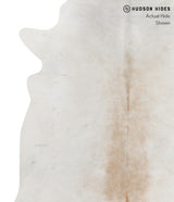 Grey with Beige XX-Large Brazilian Cowhide Rug 7'1"H x 7'4"W #92652 by Hudson Hides