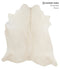 Ivory with Beige X-Large Brazilian Cowhide Rug 7'3