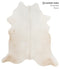 Ivory with Beige X-Large Brazilian Cowhide Rug 7'1