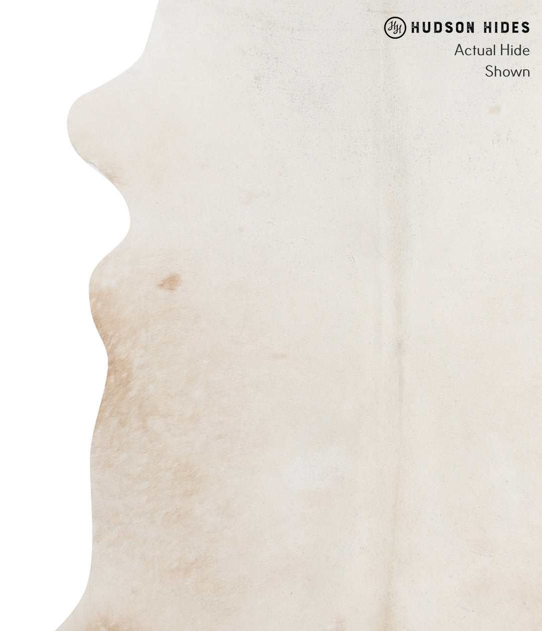 Ivory with Beige X-Large Brazilian Cowhide Rug 7'1"H x 6'2"W #92972 by