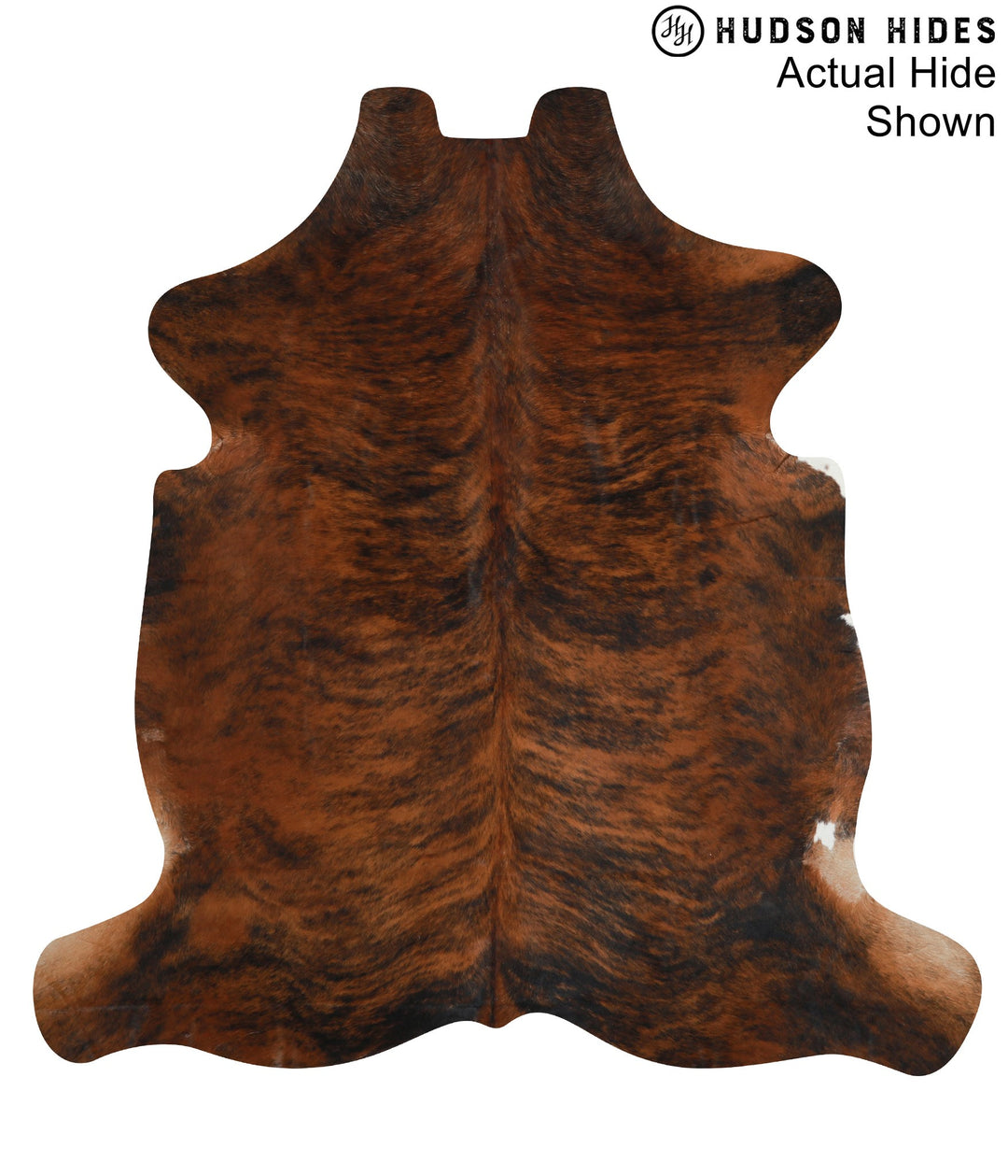 Medium Brindle X-Large European Cowhide Rug 7'1"H x 6'9"W #93788 by Hu
