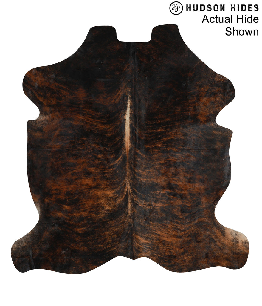 Dark Brindle X-Large European Cowhide Rug 7'1"H x 6'8"W #93817 by Hudson Hides