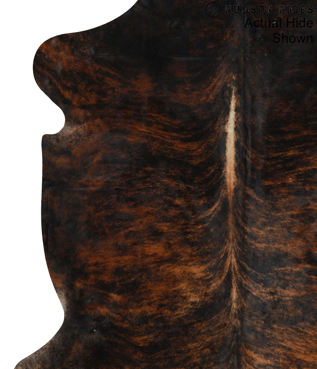Dark Brindle X-Large European Cowhide Rug 7'1"H x 6'8"W #93817 by Huds