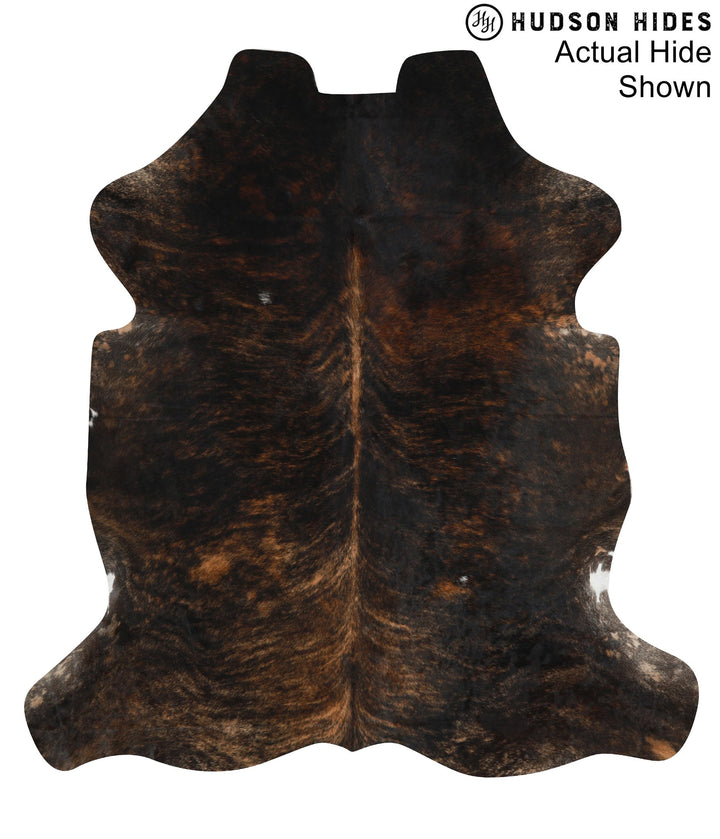 Dark Brindle X-Large European Cowhide Rug 7'0"H x 6'6"W #93890 by Hudson Hides