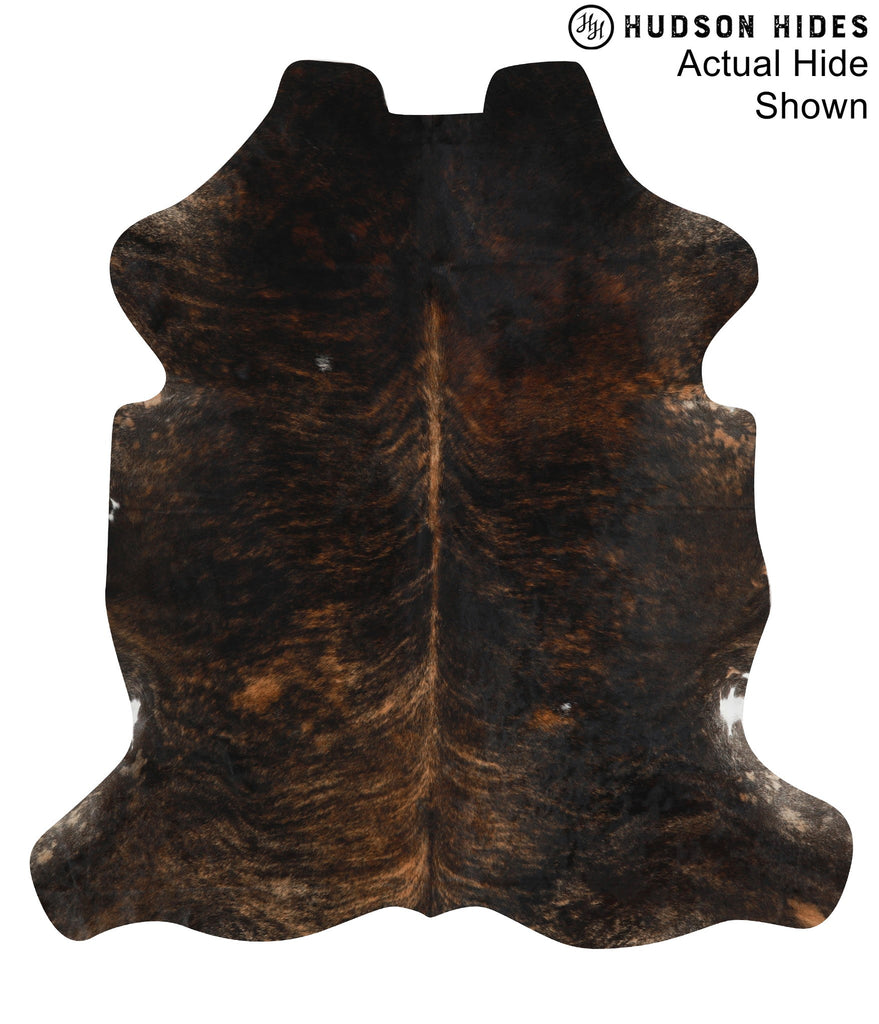 Dark Brindle X-Large European Cowhide Rug 7'0"H x 6'6"W #93890 by Hudson Hides