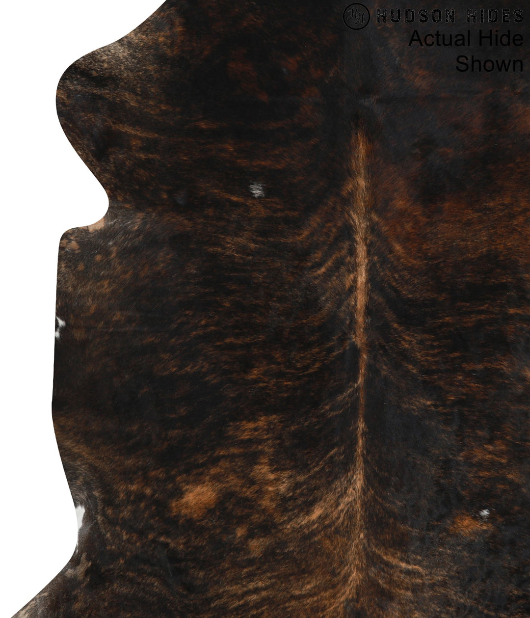 Dark Brindle X-Large European Cowhide Rug 7'0"H x 6'6"W #93890 by Huds