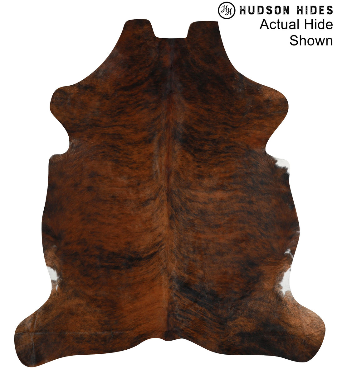 Medium Brindle X-Large European Cowhide Rug 7'3"H x 6'6"W #93905 by Hu