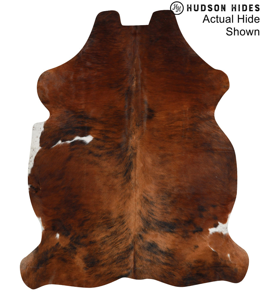 Medium Brindle X-Large European Cowhide Rug 7'7"H x 6'1"W #93952 by Hudson Hides