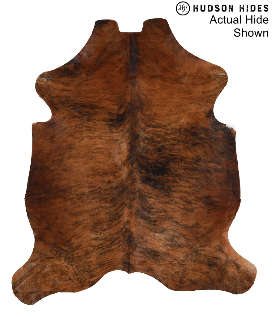 Medium Brindle X-Large European Cowhide Rug 7'7"H x 6'6"W #94290 by Hudson Hides