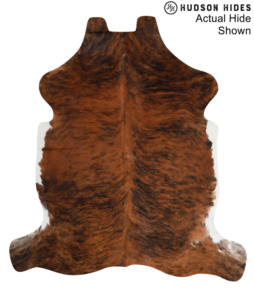 Medium Brindle Large European Cowhide Rug 6'3"H x 5'8"W #94705 by Hudson Hides