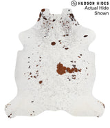Salt and Pepper Brown Large European Cowhide Rug 6'5"H x 5'10"W #94945 by Hudson Hides