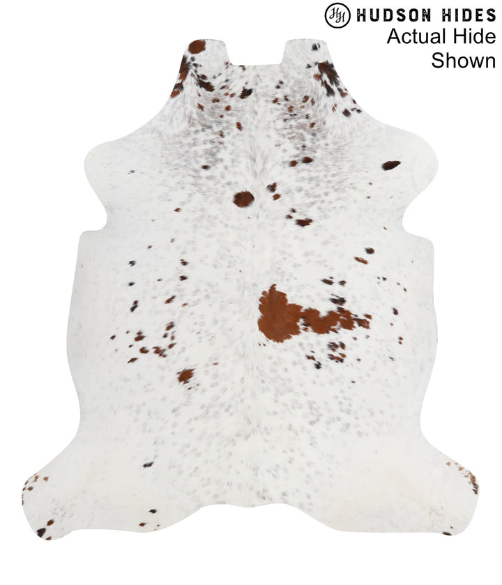 Salt and Pepper Brown Large European Cowhide Rug 6'5"H x 5'10"W #94945 by Hudson Hides