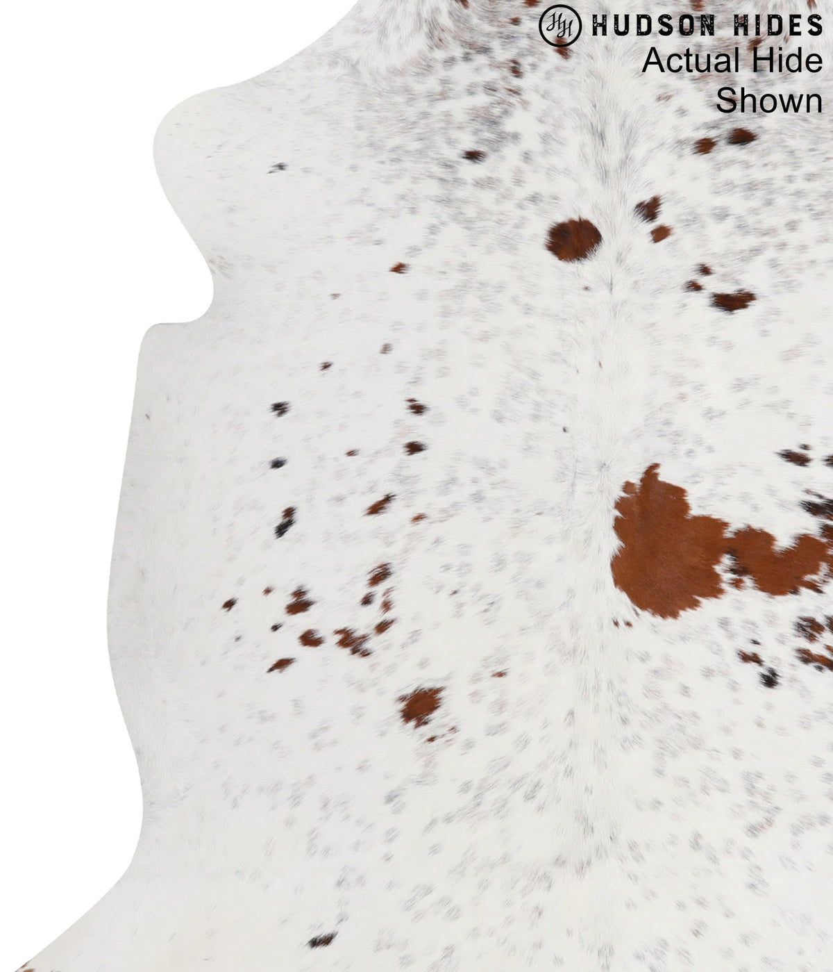 Salt and Pepper Brown Large European Cowhide Rug 6'5"H x 5'10"W #94945 by Hudson Hides