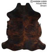 Dark Brindle X-Large European Cowhide Rug 6'11"H x 6'5"W #95113 by Hudson Hides