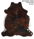 Dark Brindle X-Large European Cowhide Rug 7'0"H x 6'3"W #95115 by Hudson Hides