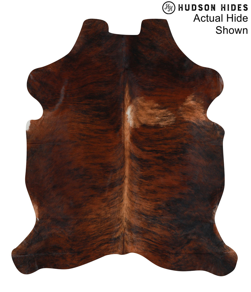 Dark Brindle Large European Cowhide Rug 6'8"H x 5'10"W #95152 by Hudson Hides