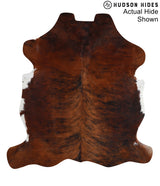 Medium Brindle X-Large European Cowhide Rug 6'8"H x 6'3"W #95216 by Hudson Hides