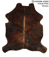 Dark Brindle X-Large European Cowhide Rug 7'1"H x 6'4"W #95271 by Hudson Hides
