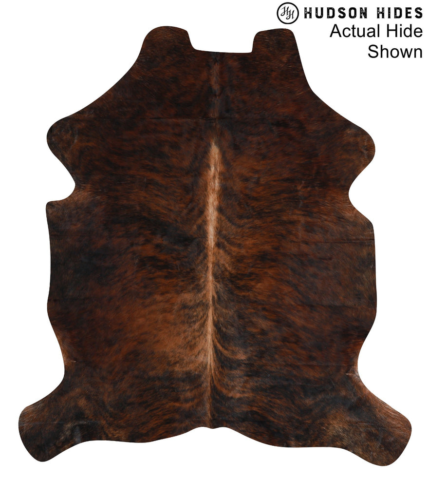 Dark Brindle X-Large European Cowhide Rug 7'1"H x 6'4"W #95271 by Hudson Hides